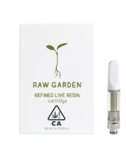 raw garden refined live resin cartridge